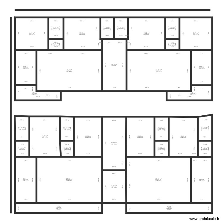 ardin. Plan de 37 pièces et 316 m2