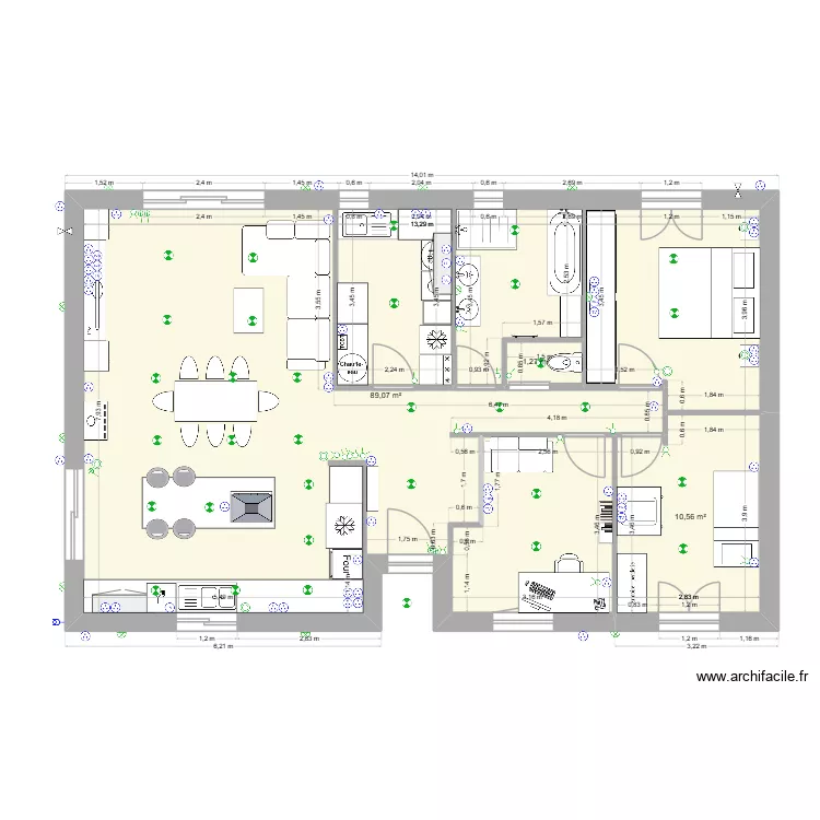 Plan GEMOZAC Apr&egrave;s Elec. Plan de 3  et 101 m²