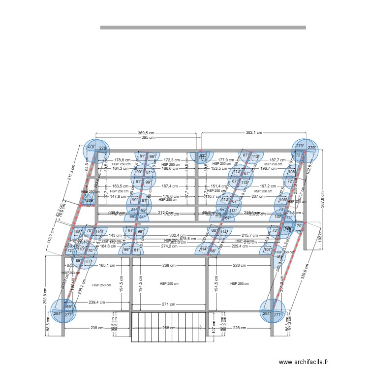 terrasse. Plan de 22 pièces et 41 m2