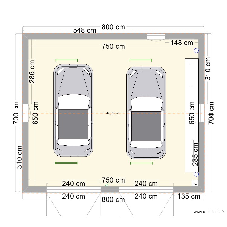plan garage 2. Plan de 0 pièce et 0 m2