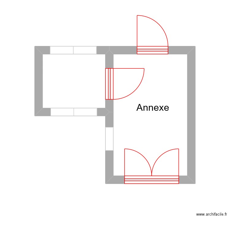 Annexe_Lopez_Plan. Plan de 2 pièces et 8 m2