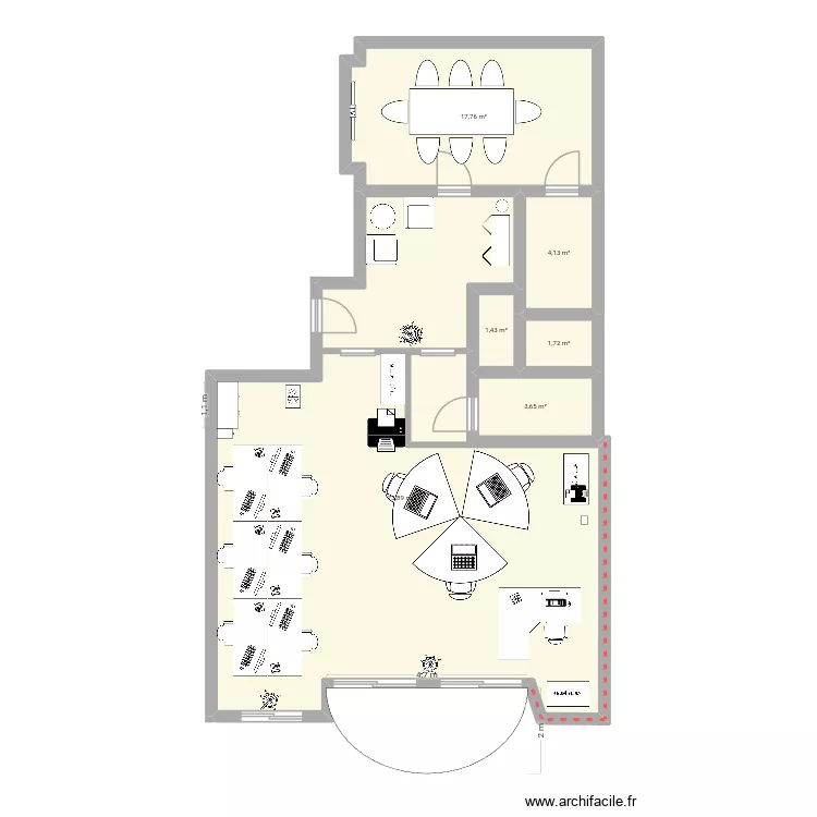 BUREAU 2026. Plan de 6 et 103 m² BUREAU 2026. Plan de 6 et 103 m²