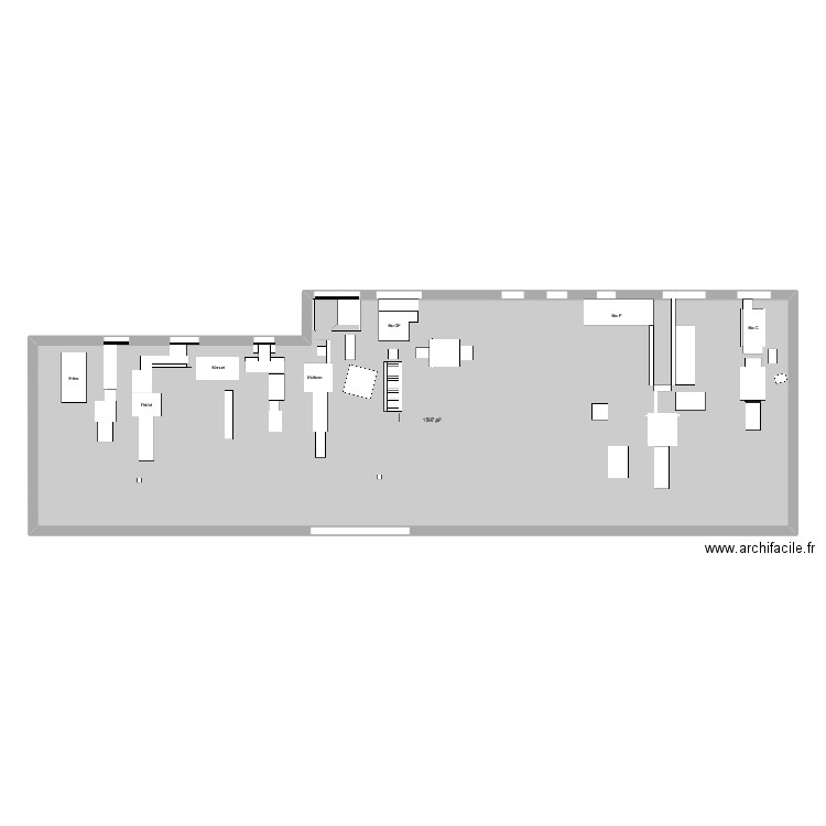 Saputo - Scénario 2. Plan de 1 pièce et 148 m2