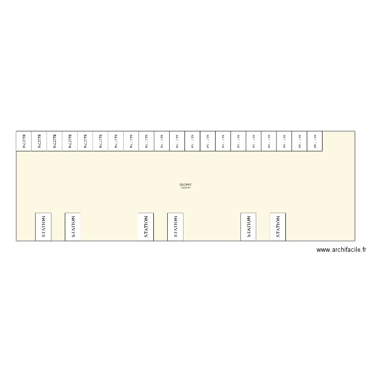 DCT. Plan de 1 pièce et 143 m2