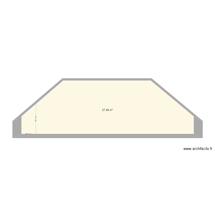 Karm. Plan de 1 pièce et 27 m2