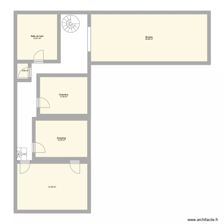 Mollet etage 1. Plan de 6 et 94 m² Mollet etage 1. Plan de 6 et 94 m²