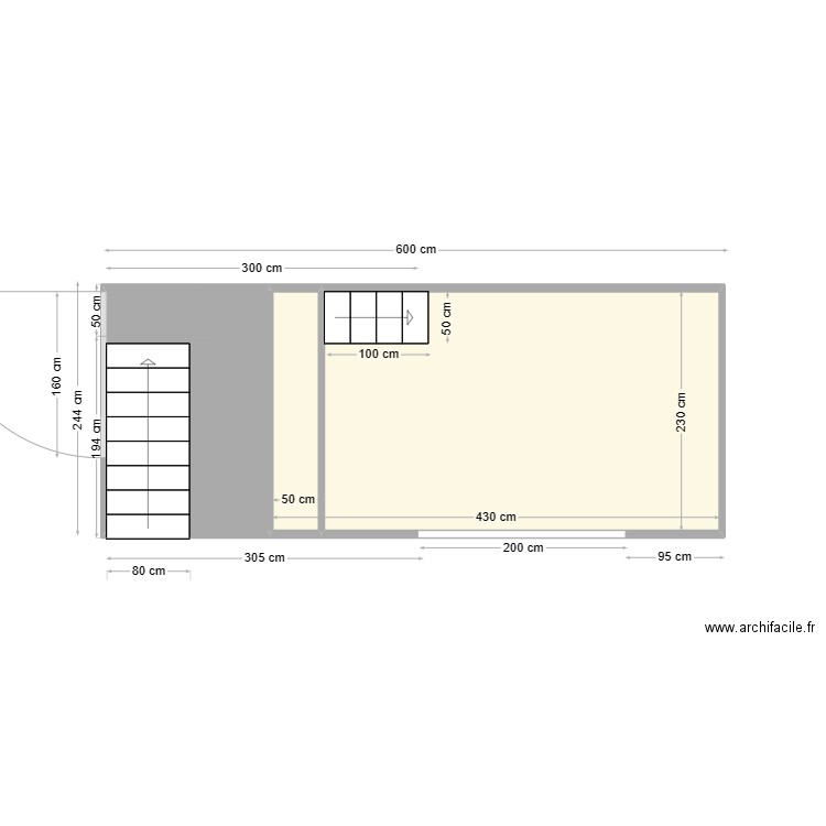 Plan piscine lou ensen . Plan de 3 pièces et 13 m2