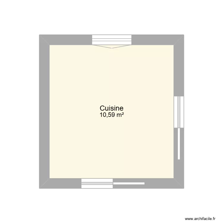 maison 1. Plan de 1  et 11 m²