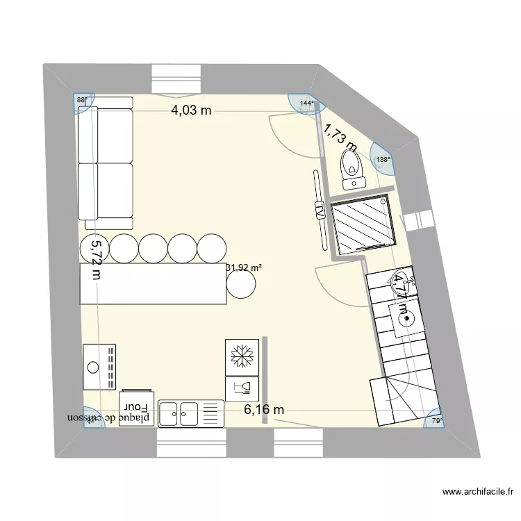 maison. Plan de 1 et 32 m² maison. Plan de 1 et 32 m²