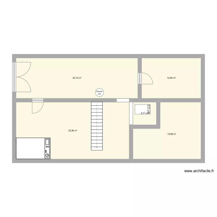 soussol achenheim. Plan de 5 Pièces et 88 m² soussol achenheim. Plan de 5 Pièces et 88 m²