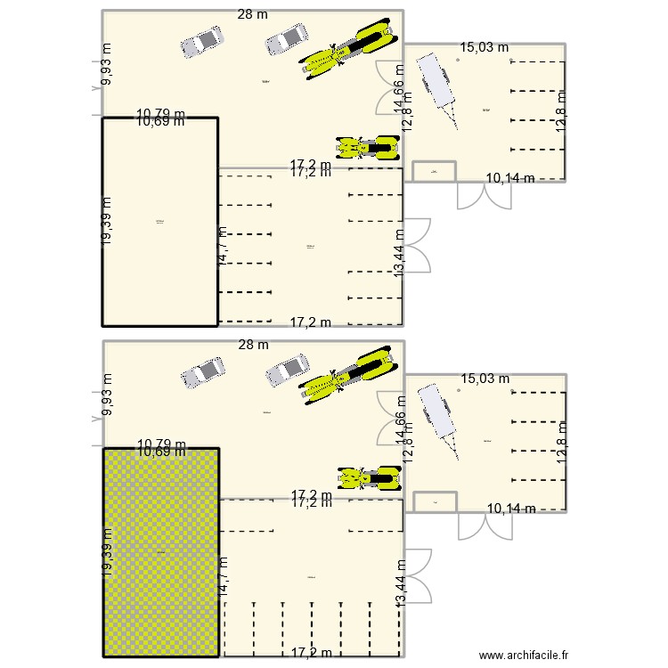 Dépôt AAF. Plan de 5 pièces et 1011 m2