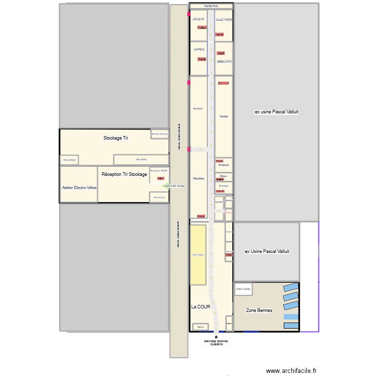 IMPLANT BRIC ESTRESSINS 3. Plan de 36 pièces et 1187 m2