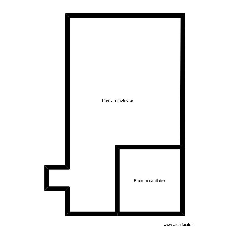 Salle motricit&eacute; pl&eacute;num. Plan de 
