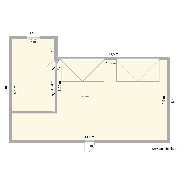 d&eacute;pot futur. Plan de 0 pièce et 0 m2