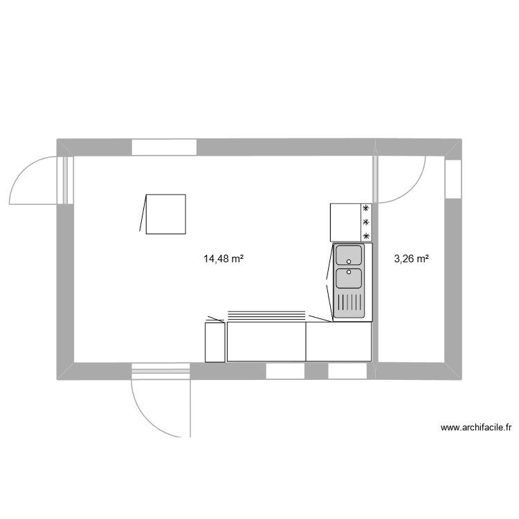 cuisine. Plan de 0 pièce et 0 m2 cuisine. Plan de 0 pièce et 0 m2