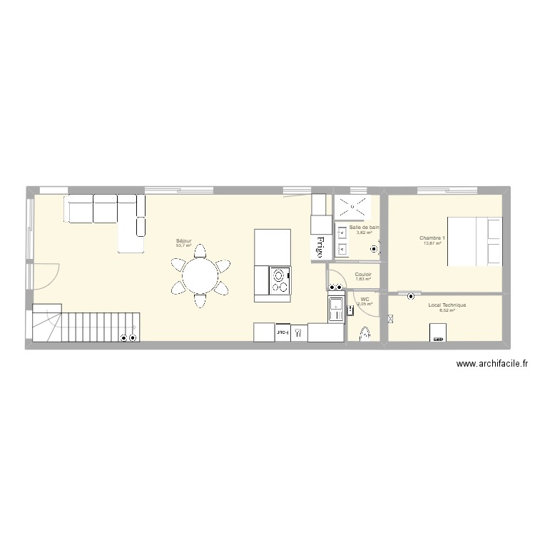 Villa 3 vide RDC. Plan de 0 pièce et 0 m2