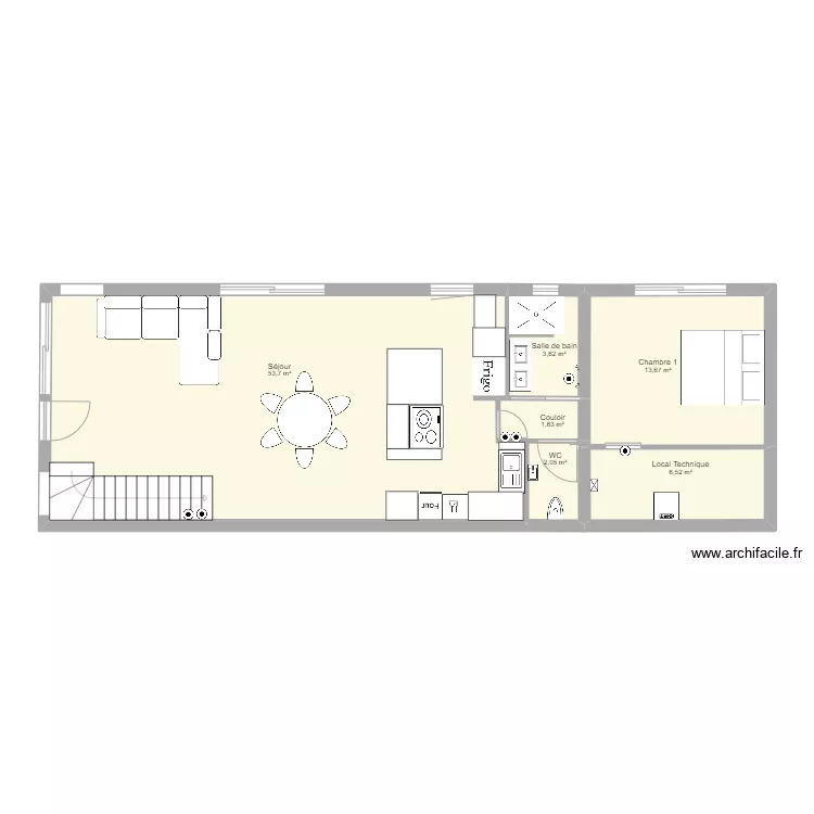 Villa 3 vide RDC. Plan de Villa 3 vide RDC. Plan de
