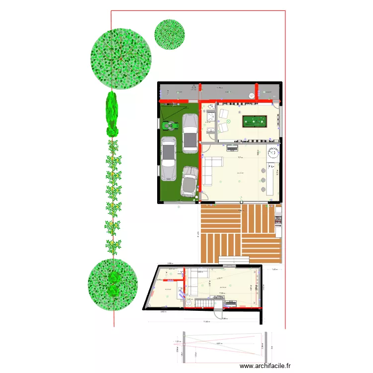 Gers D&eacute;pendances (labo photo)6. Plan de 21  et 354 m²