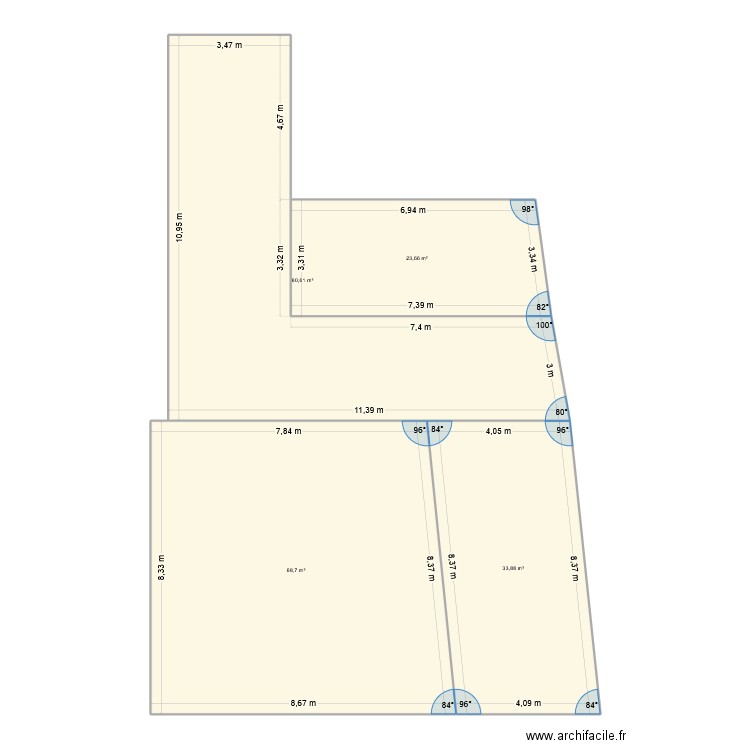 detille Hyon peb. Plan de 4 pièces et 187 m2