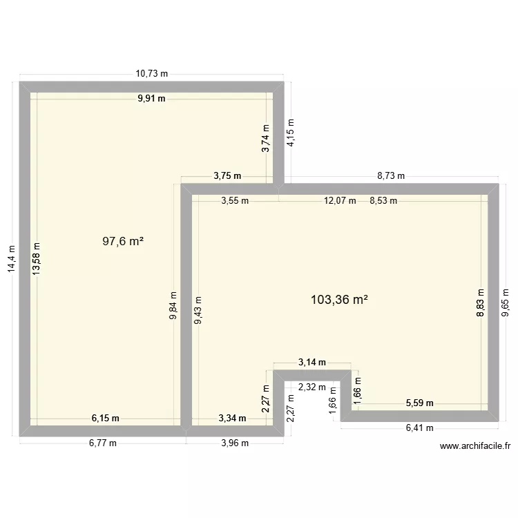 plan 3. Plan de 3  et 280 m²