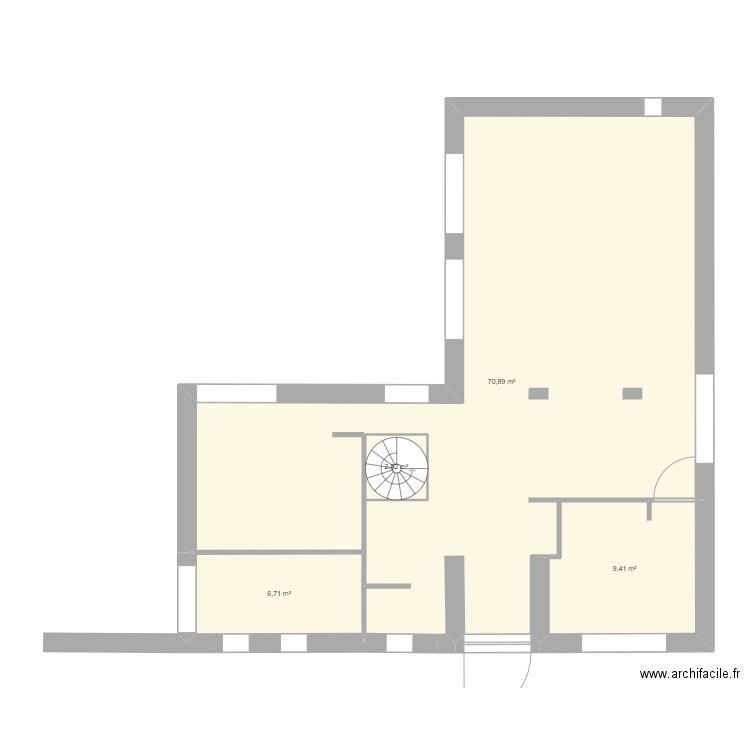 M.card. Plan de 17 pièces et 222 m2