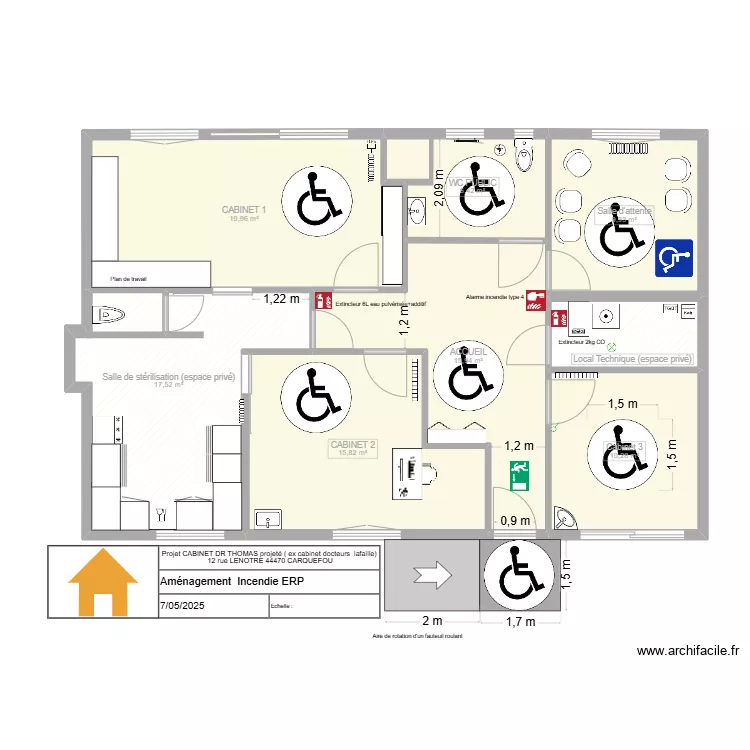 CABINET DR THOMAS  ERP plan S&eacute;curit&eacute;. Plan de 