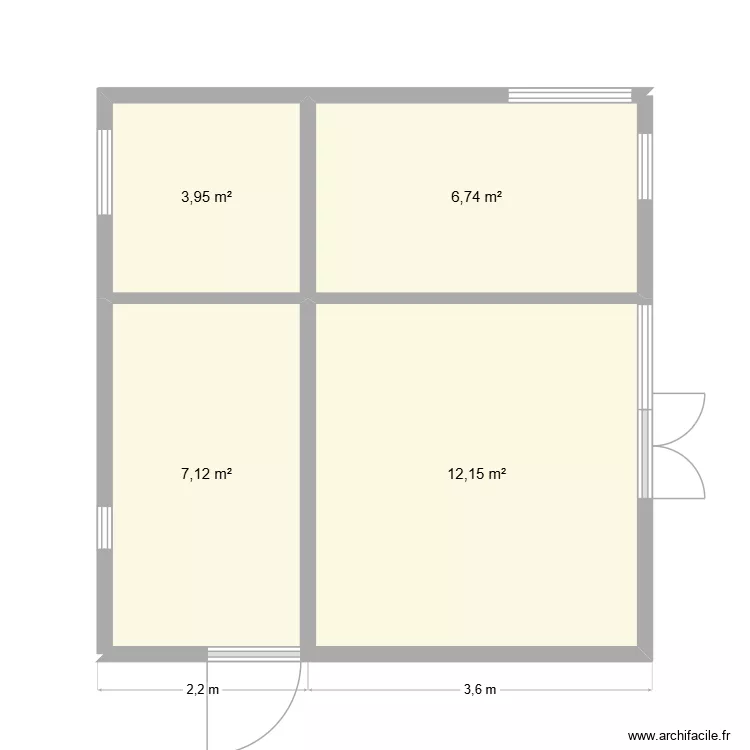 terrain. Plan de 4 et 30 m² terrain. Plan de 4 et 30 m²