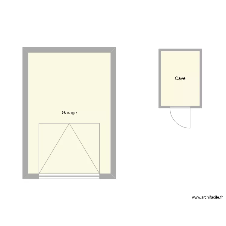 A. Papillon - Garage - Cave. Plan de 