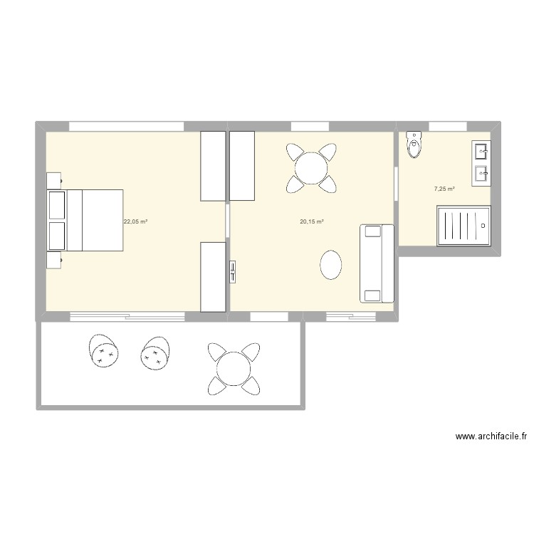 T2 La caudiere bis. Plan de 0 pièce et 0 m2