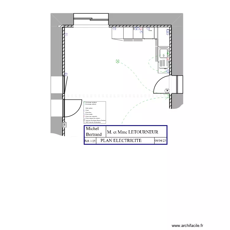 LETOURNEUR. Plan de 4  et 31 m²