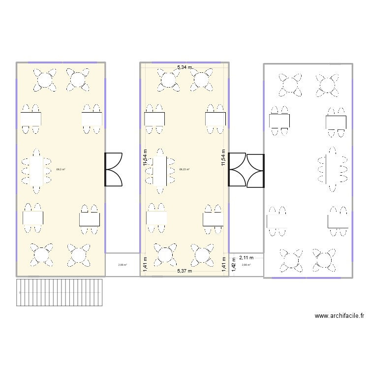 LA VALLEE. Plan de 4 pièces et 144 m2