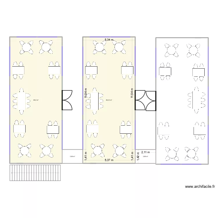 LA VALLEE. Plan de 4  et 144 m²