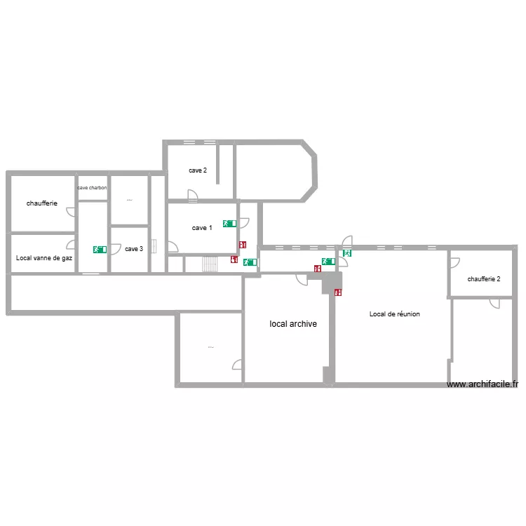 plans CPMS cave. Plan de 5 pièces et 275 m²