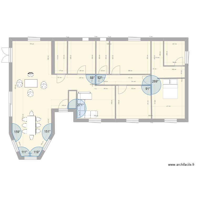 SAUVE R+1 Projet 1. Plan de 1 pièce et 127 m2