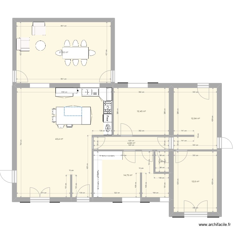 maison cuisine V3 Veranda. Plan de 0 pièce et 0 m2