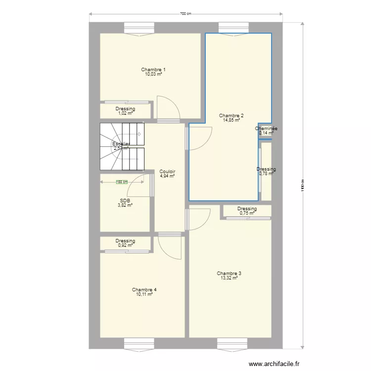 Maison 1 etage 06/2025. Plan de 