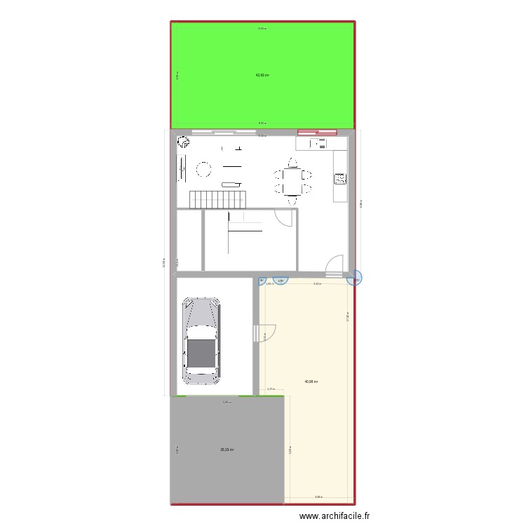Beignon_V1. Plan de 3 pièces et 110 m2