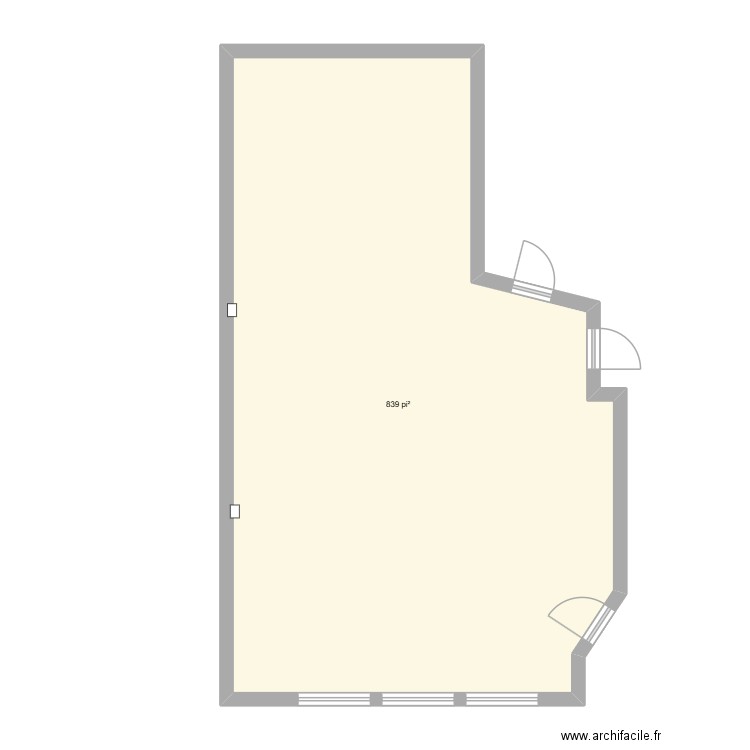 BE+ Ste-Cath. Plan de 1 pièce et 78 m2