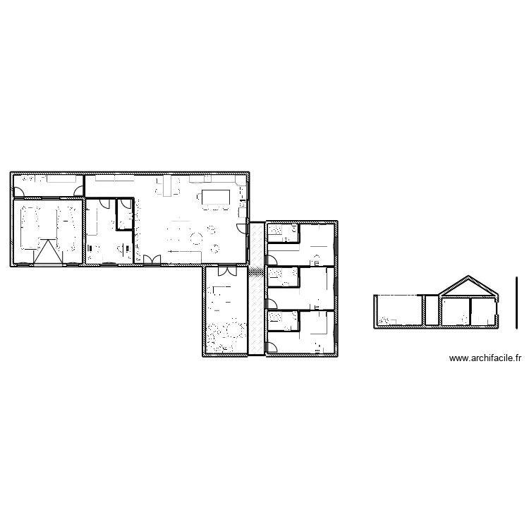 coloc coupe. Plan de 