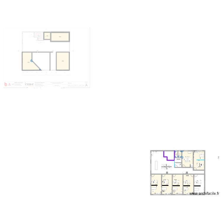 bureau bassens. Plan de 14 pièces et 187 m2