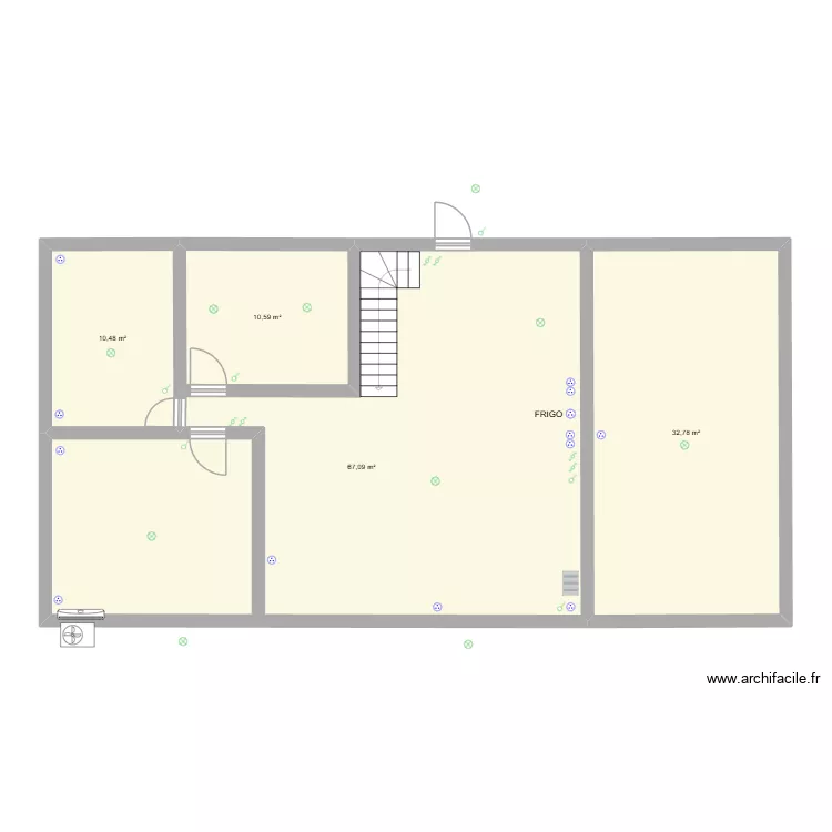 Maeva. Plan de 8  et 170 m²