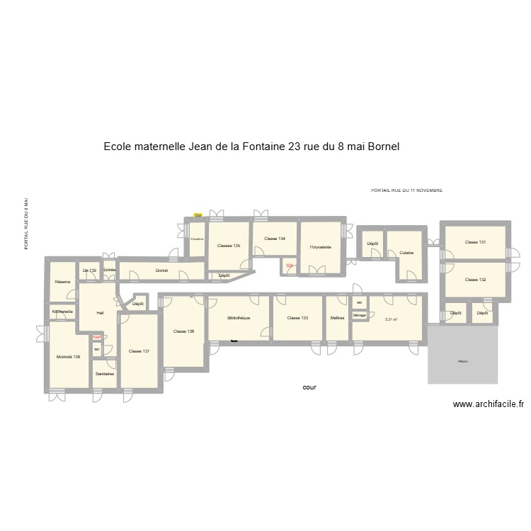 JDLFontaine 2024. Plan de 32 pièces et 74 m2