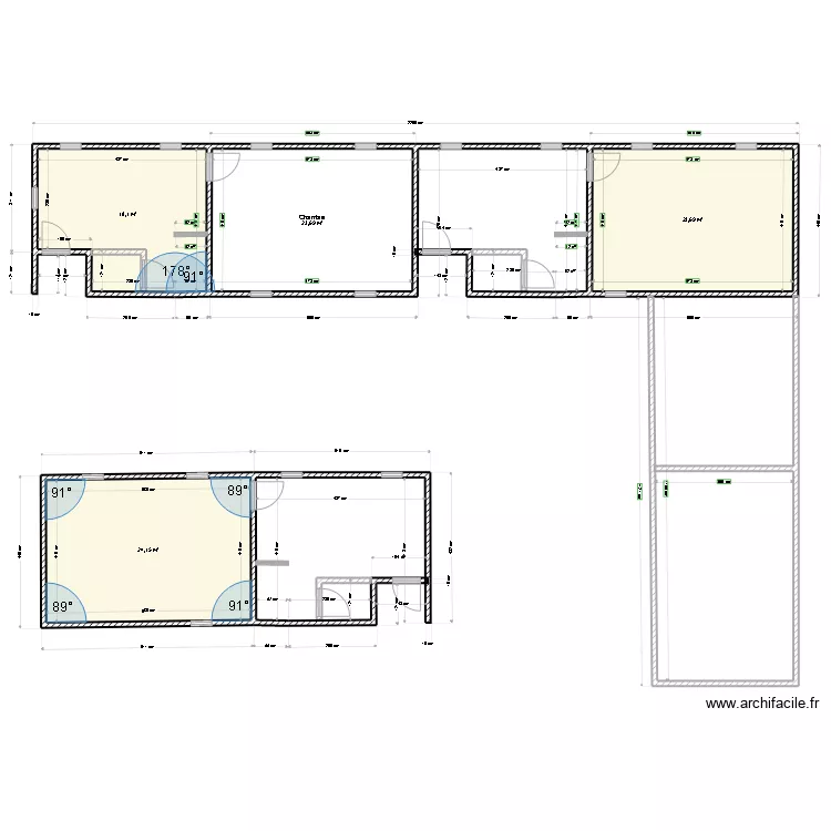 Studio Oncologie1. Plan de 4  et 90 m²