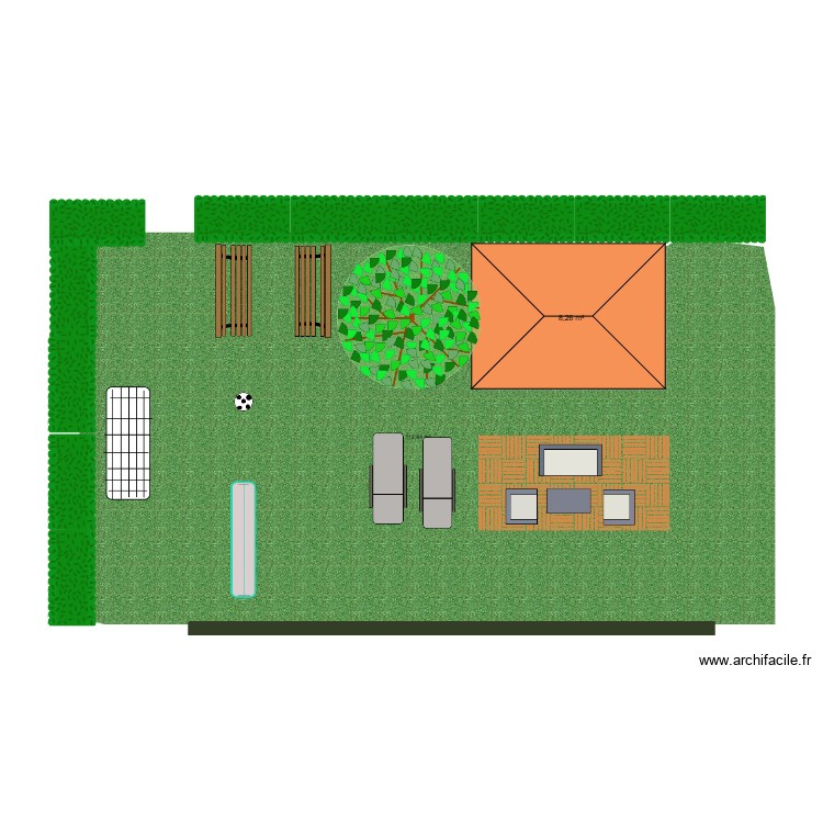 cours arri&egrave;re papa. Plan de 0 pièce et 0 m2