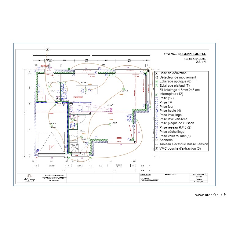 RENAUDIN RDC. Plan de 0 pièce et 0 m2