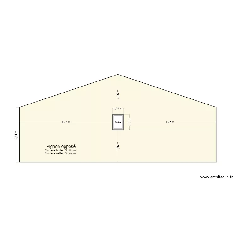 Pignon oppos&eacute;. Plan de 