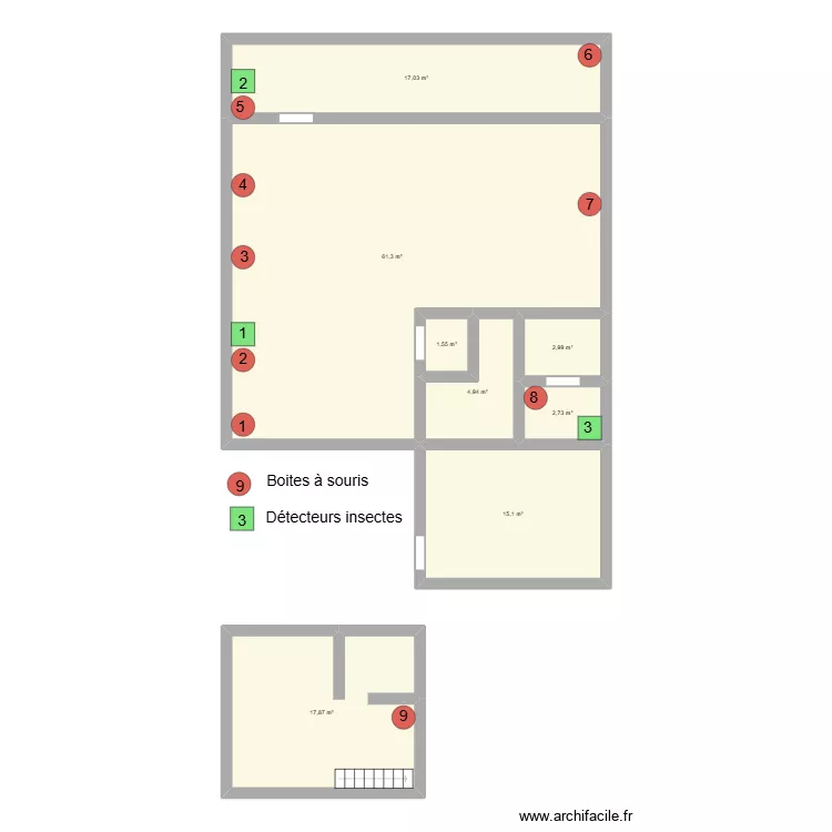 Atelier Bakery. Plan de 8 pièces et 124 m² Atelier Bakery. Plan de 8 pièces et 124 m²