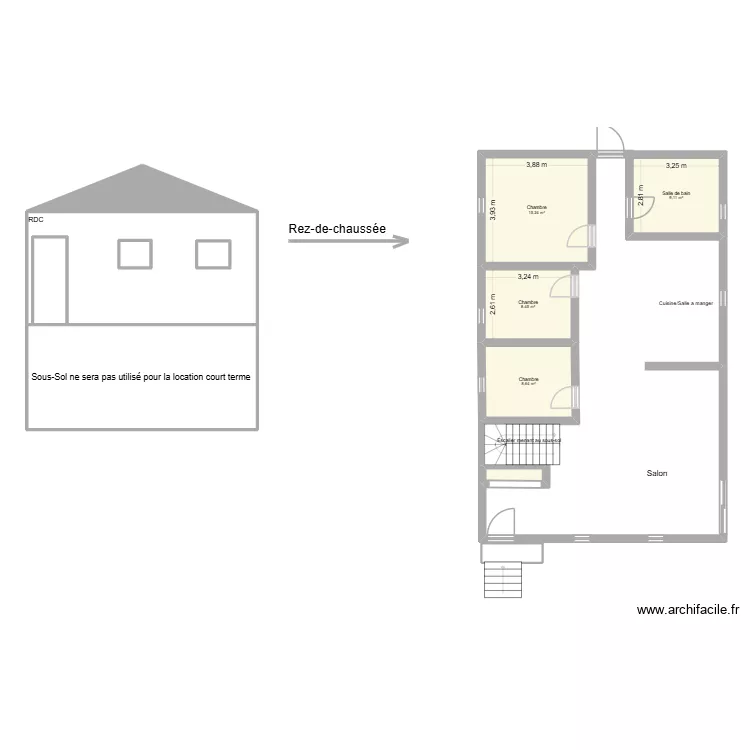 Rez de chaussee 1025 29e Av Laval. Plan de 12 Pièces et 122 m² Rez de chaussee 1025 29e Av Laval. Plan de 12 Pièces et 122 m²