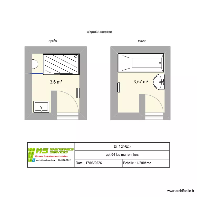 ms criquetot bi 13965. Plan de 2 et 7 m² ms criquetot bi 13965. Plan de 2 et 7 m²