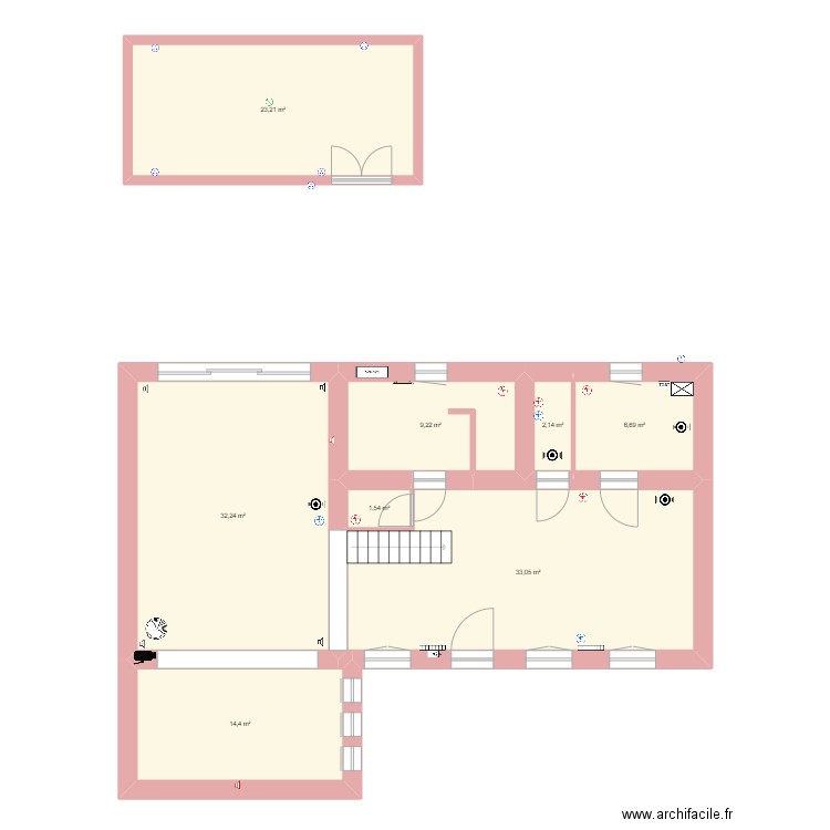 LONGERE CHATEAU plan elec autres accessoires. Plan de 8 pièces et 123 m2